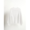 image:imageImily Bela Girls Sweaters Kids Casual Bell Sleeve Knit Pullover Jumper Tops  Mock Neck Balloon Sleeve Fall Winter Knit Sweater 514 YearsWhite