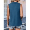 image:imageImily Bela Womens Ribbed Tank Tops Zipper V Neck Polo Shirts  Dressy Casual Blouses Sleeveless Golf Shirts Collared Loose Business Summer Camisole TopsNavy