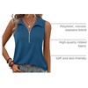 image:imageImily Bela Womens Ribbed Tank Tops Zipper V Neck Polo Shirts  Dressy Casual Blouses Sleeveless Golf Shirts Collared Loose Business Summer Camisole TopsNavy