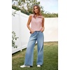 image:imageImily Bela Womens Ribbed Tank Tops Zipper V Neck Polo Shirts  Dressy Casual Blouses Sleeveless Golf Shirts Collared Loose Business Summer Camisole TopsPink