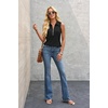 image:imageImily Bela Womens Ribbed Tank Tops Zipper V Neck Polo Shirts  Dressy Casual Blouses Sleeveless Golf Shirts Collared Loose Business Summer Camisole TopsBlack