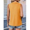 image:imageImily Bela Womens Ribbed Tank Tops Zipper V Neck Polo Shirts  Dressy Casual Blouses Sleeveless Golf Shirts Collared Loose Business Summer Camisole TopsOrange