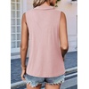 image:imageImily Bela Womens Ribbed Tank Tops Zipper V Neck Polo Shirts  Dressy Casual Blouses Sleeveless Golf Shirts Collared Loose Business Summer Camisole TopsPink