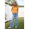 image:imageImily Bela Womens Ribbed Tank Tops Zipper V Neck Polo Shirts  Dressy Casual Blouses Sleeveless Golf Shirts Collared Loose Business Summer Camisole TopsOrange