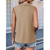 image:imageImily Bela Womens Ribbed Tank Tops Zipper V Neck Polo Shirts  Dressy Casual Blouses Sleeveless Golf Shirts Collared Loose Business Summer Camisole TopsKhaki