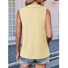 image:imageImily Bela Womens Ribbed Tank Tops Zipper V Neck Polo Shirts  Dressy Casual Blouses Sleeveless Golf Shirts Collared Loose Business Summer Camisole TopsApricot