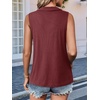 image:imageImily Bela Womens Ribbed Tank Tops Zipper V Neck Polo Shirts  Dressy Casual Blouses Sleeveless Golf Shirts Collared Loose Business Summer Camisole TopsBurgundy