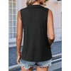 image:imageImily Bela Womens Ribbed Tank Tops Zipper V Neck Polo Shirts  Dressy Casual Blouses Sleeveless Golf Shirts Collared Loose Business Summer Camisole TopsBlack