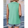 image:imageImily Bela Womens Ribbed Tank Tops Zipper V Neck Polo Shirts  Dressy Casual Blouses Sleeveless Golf Shirts Collared Loose Business Summer Camisole TopsMint Color