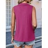 image:imageImily Bela Womens Ribbed Tank Tops Zipper V Neck Polo Shirts  Dressy Casual Blouses Sleeveless Golf Shirts Collared Loose Business Summer Camisole TopsRose Red
