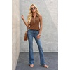 image:imageImily Bela Womens Ribbed Tank Tops Zipper V Neck Polo Shirts  Dressy Casual Blouses Sleeveless Golf Shirts Collared Loose Business Summer Camisole TopsBrown