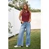 image:imageImily Bela Womens Ribbed Tank Tops Zipper V Neck Polo Shirts  Dressy Casual Blouses Sleeveless Golf Shirts Collared Loose Business Summer Camisole TopsBurgundy