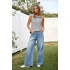 image:imageImily Bela Womens Ribbed Tank Tops Zipper V Neck Polo Shirts  Dressy Casual Blouses Sleeveless Golf Shirts Collared Loose Business Summer Camisole TopsLight Grey