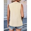 image:imageImily Bela Womens Ribbed Tank Tops Zipper V Neck Polo Shirts  Dressy Casual Blouses Sleeveless Golf Shirts Collared Loose Business Summer Camisole TopsWave Point Color